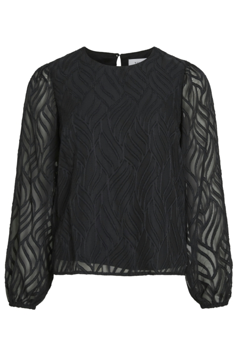 Vila vimika o-neck l/s top - noos